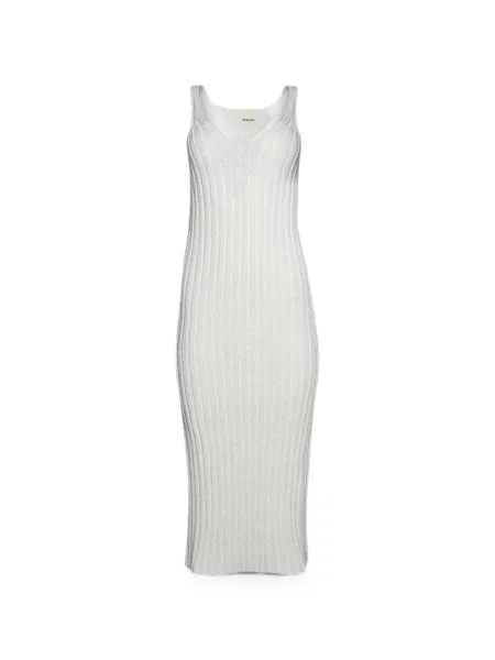 Rochie midi Khaite tricotate alb