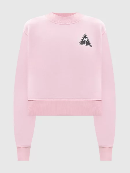 Світшот з принтом емблеми Palm Angels S рожевий