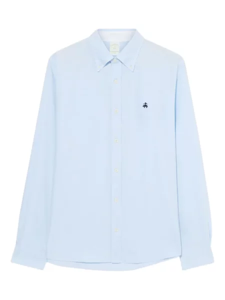 Cămașă Brooks Brothers din țesătură twill albastru
