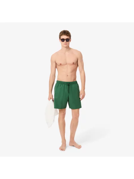 Lacoste Monochromatyczne Kąpielówki zielone