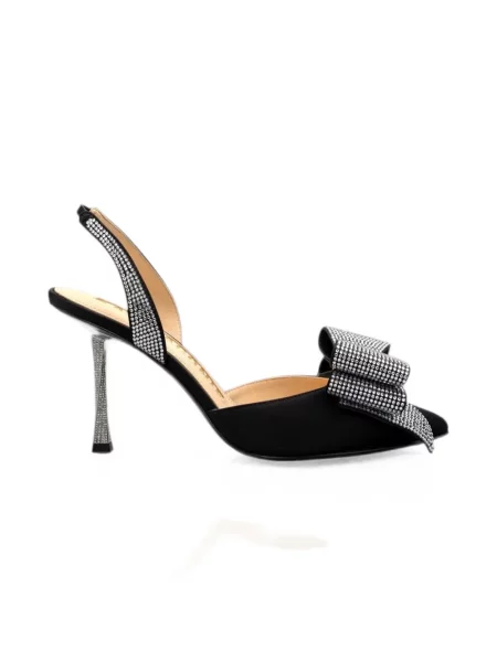 Pantofi cu toc Kat Maconie cu funde slingback negru