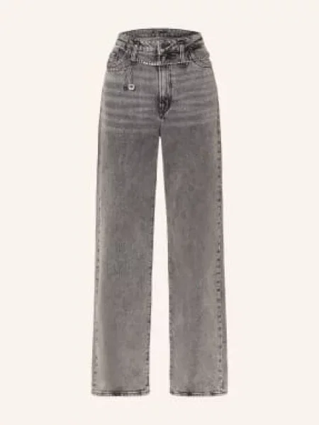 Maje Dżinsy Z Szerokimi Nogawkami grau szare