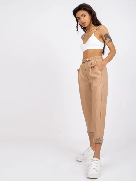 Pantaloni Fashionhunters bej
