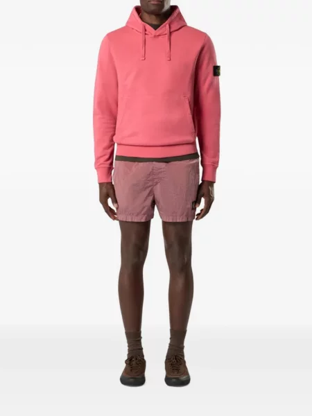 Hanorac cu glugă Stone Island cu strasuri roz