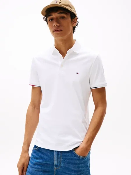 TOMMY HILFIGER Tricou bleumarin / roșu alb