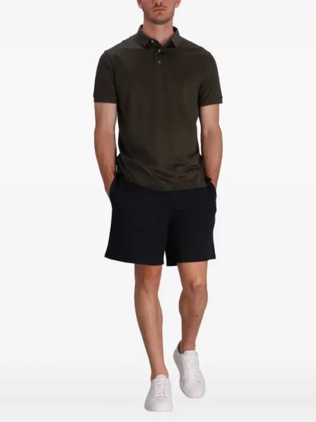Tricou polo Emporio Armani cu autograf maro