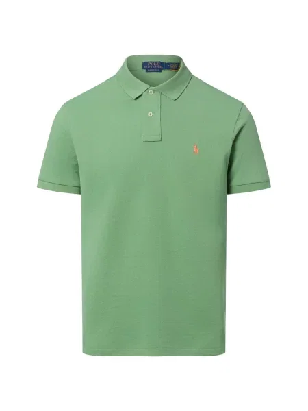 Koszulka polo o kroju slim fit z czystej bawełny Polo Ralph Lauren zielona
