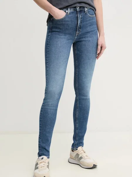 Дънки Calvin Klein Jeans синьо