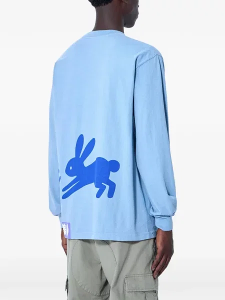 Lung tricou B.eautiful cu imagine albastru