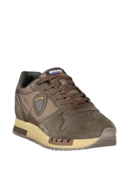 Sneakerși Blauer cu autograf maro