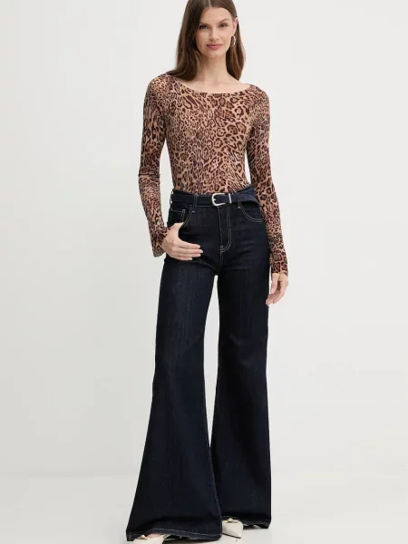 Twinset sweter wełniany lekki brązowy