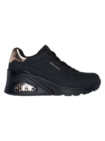 Sneakersy Skechers na koturnie czarne