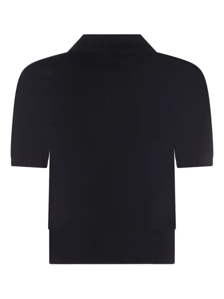 Tricou polo A.p.c. cu broderie albastru