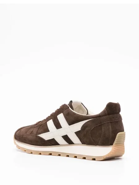 Sneakerși Hogan din piele de căprioară maro