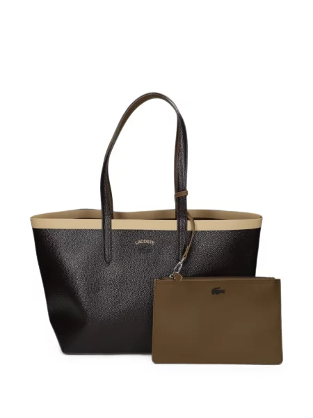 Geantă shopper Lacoste maro