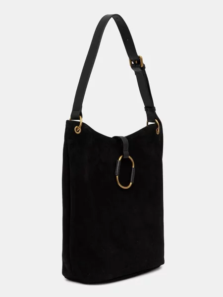 Geanta hobo Twinset din piele negru