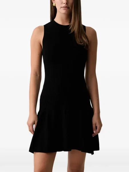 Rochie mini Armani Exchange fără mâneci tricotate negru