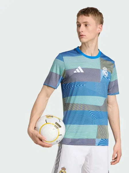 Переработанный футболка Adidas синяя