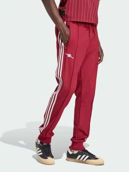 Переработанный спортивные штаны Adidas бордовые