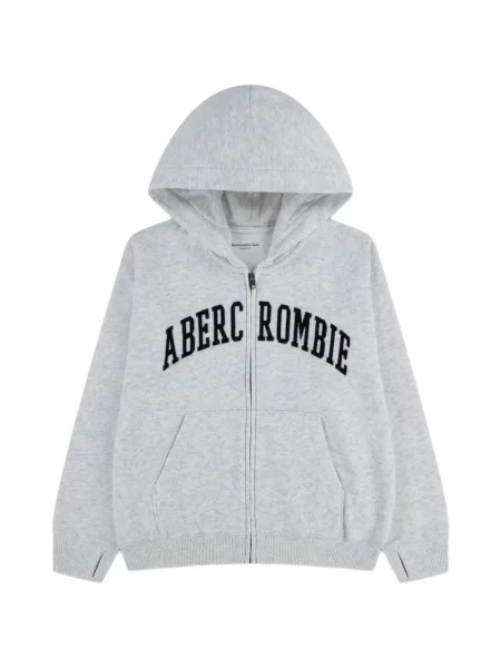 Bluza z kapturem dziecięca Abercrombie Fitch szara