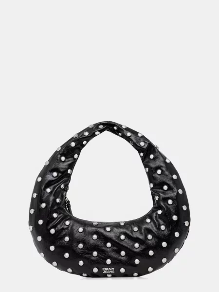 Geanta hobo Dkny din piele negru