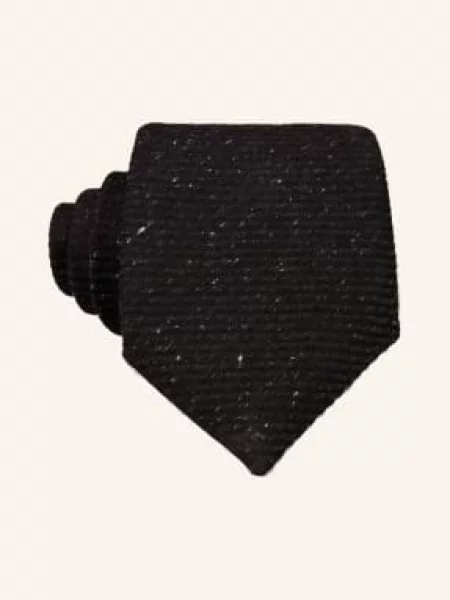 Dressler Krawat schwarz czarny