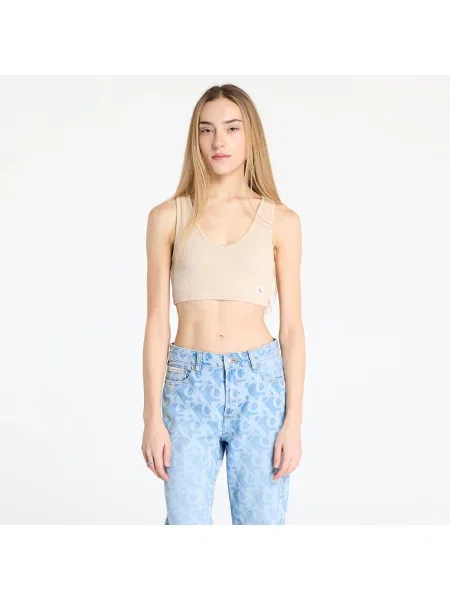 Top Calvin Klein Jeans Washed Woven Label Top Beige S bej