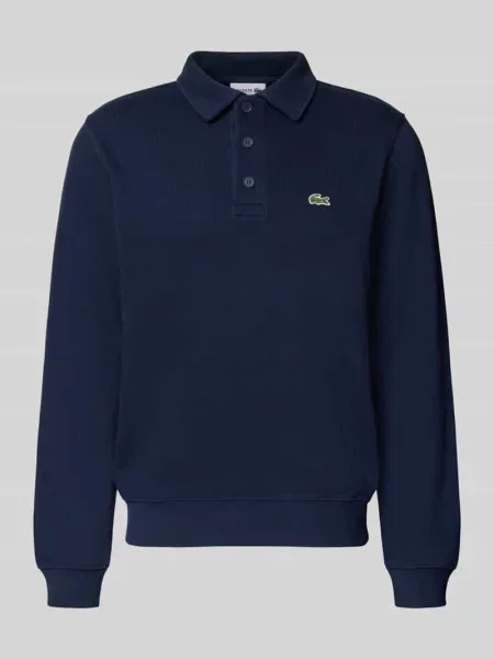 Bluza o kroju regular fit z czystej bawełny Lacoste granatowa