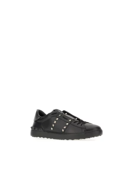 Sneakersy Valentino Garavani sznurowane skórzane czarne