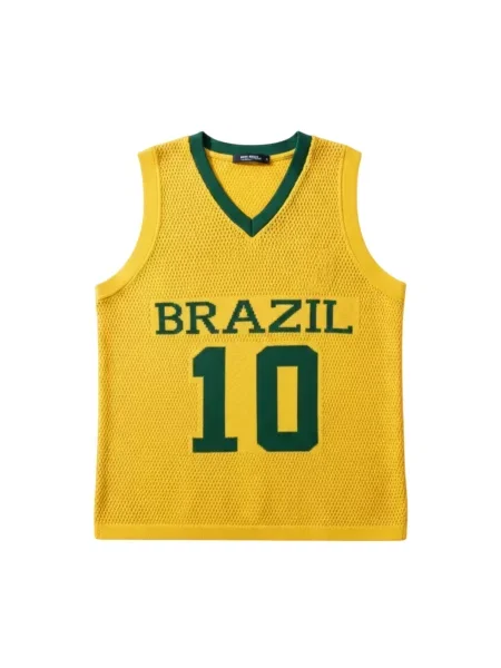 Kleidermafia Tričko Oversize Brazil Knit Tanktop Yellow' žltá