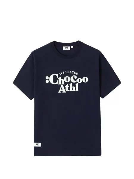 Тениска с графичен дизайн Chocoolate с принт синьо