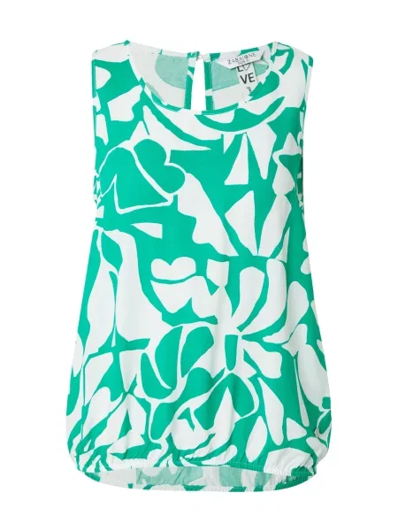 ZABAIONE Bluză verde alb