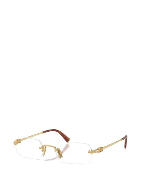 Правоъгълни слънчеви очила Miu Miu Eyewear златисто