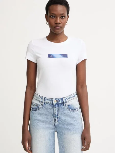 Armani Exchange tričko bílé
