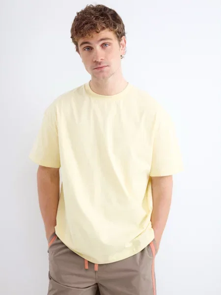 BALMOHK Tricou pastel galben