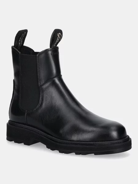 Gant ghete chelsea de piele Wootlynne cu plat negru