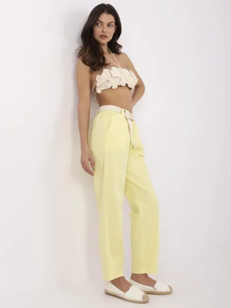 Pantaloni Italy Moda galben