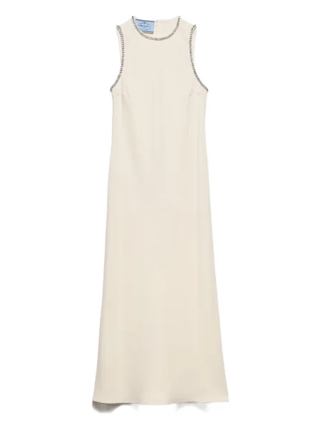 Rochie midi Prada cu decolteu rotund până la genunchi de costum