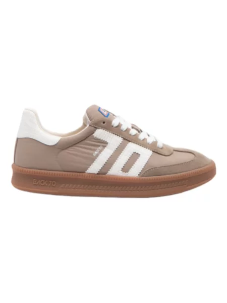 Sneakersy Back70 skórzane brązowe