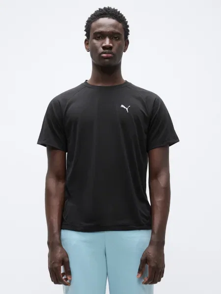 PUMA Majica Evostripe crna bijela