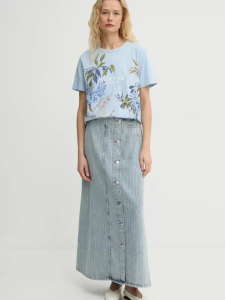 Джинсова спідниця MUNTHE SAIMA maxi розкльошена