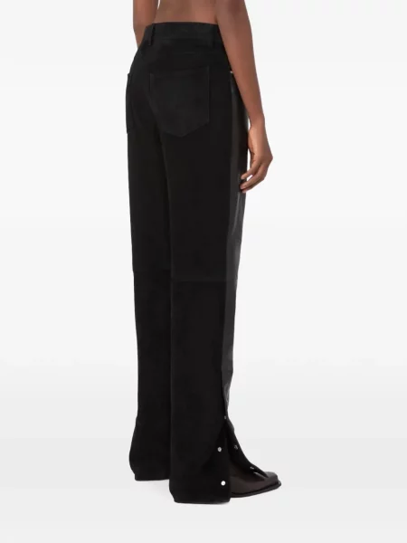 Pantaloni Sportmax din piele negru