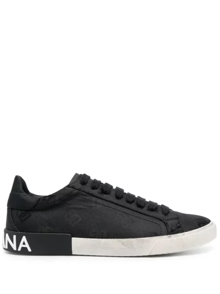 Sneakerși Dolce & Gabbana Portofino din jacard negru
