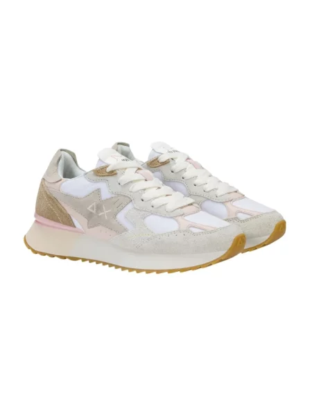 Sneakersy Sun68 skórzane białe
