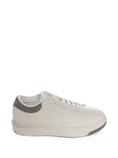 Sneakerși Armani Exchange cu autograf alb