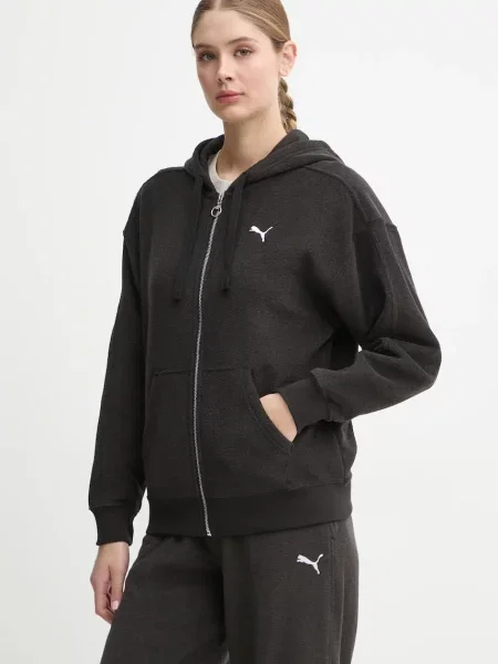 Μπλούζα Puma με κουκούλα μαύρο