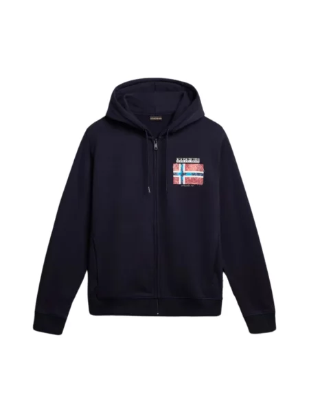 Bluza z kapturem Napapijri niebieska