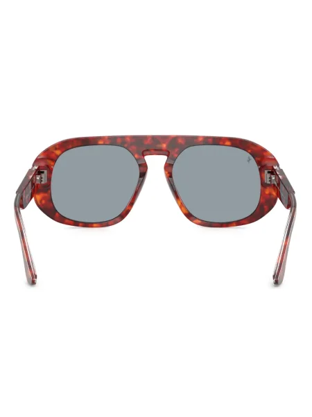 Ochelari de soare Ferrari cu imprimeu geometric maro