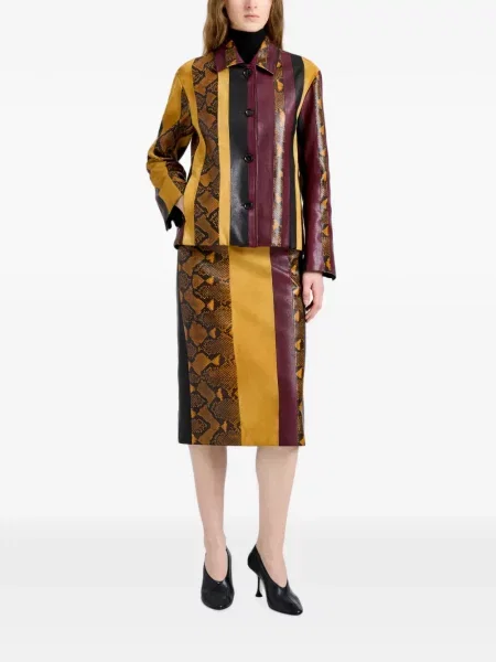 Fustă din piele Proenza Schouler maro