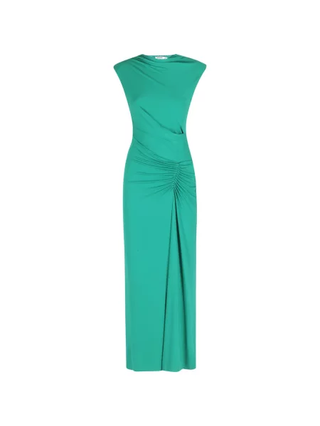 Rochie maxi Simkhai drapată verde